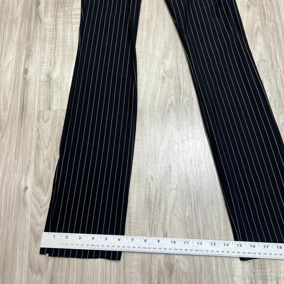 ASOS DESIGN Women’s Tailored Slim Pinstripe Pants Size 2 Side Zip Slit & Raw Hem - Picture 7 of 13